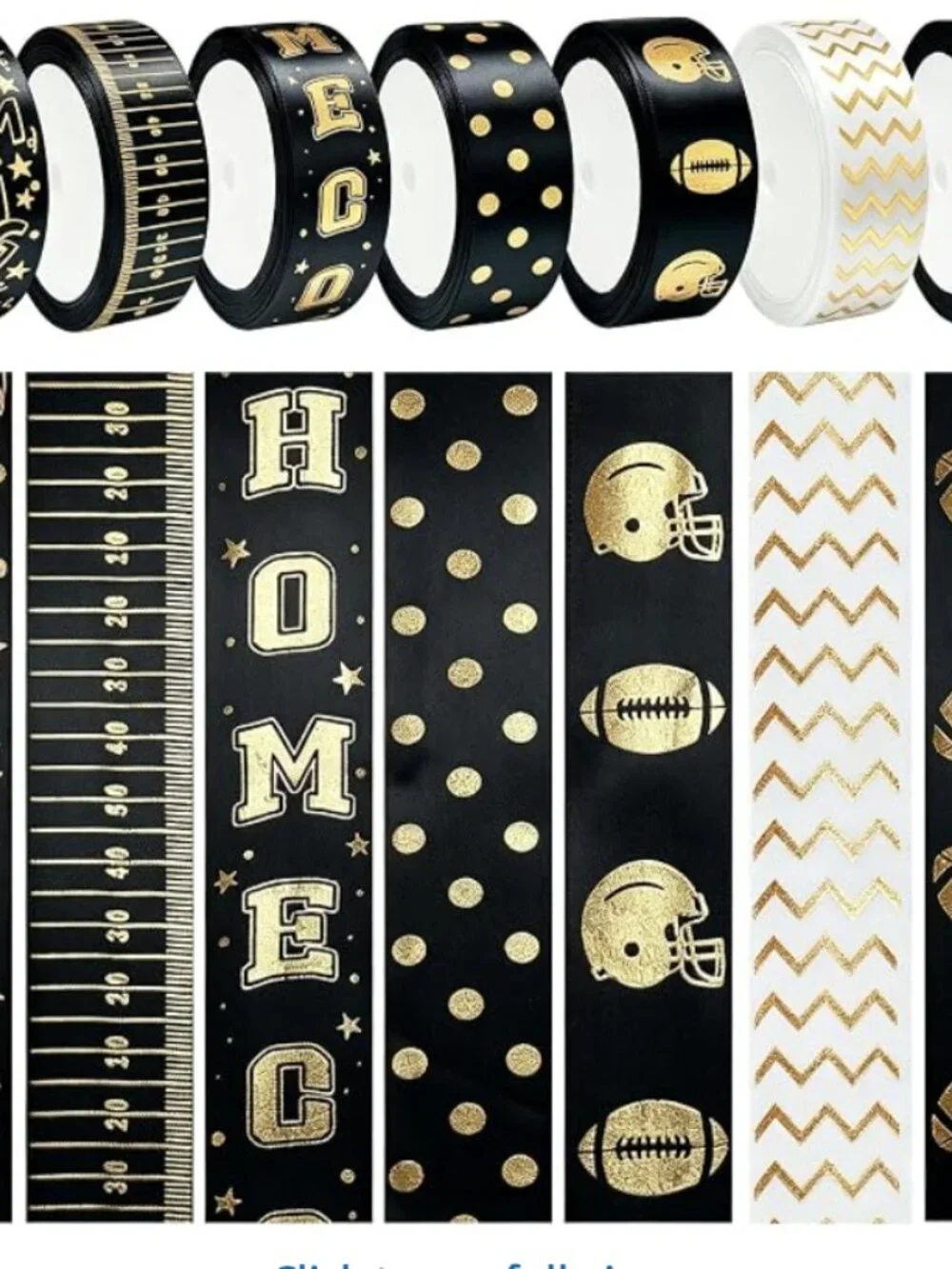 DIY Texas Homecoming Mums, HOCO supplies, 70 yds of black & gold ribbon & 6 mums